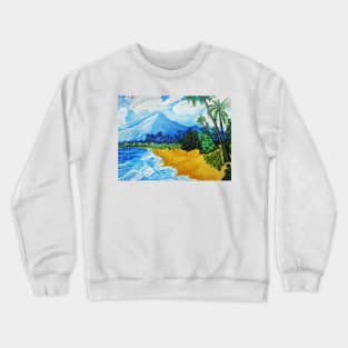 beautiful lakeside scenery Crewneck Sweatshirt